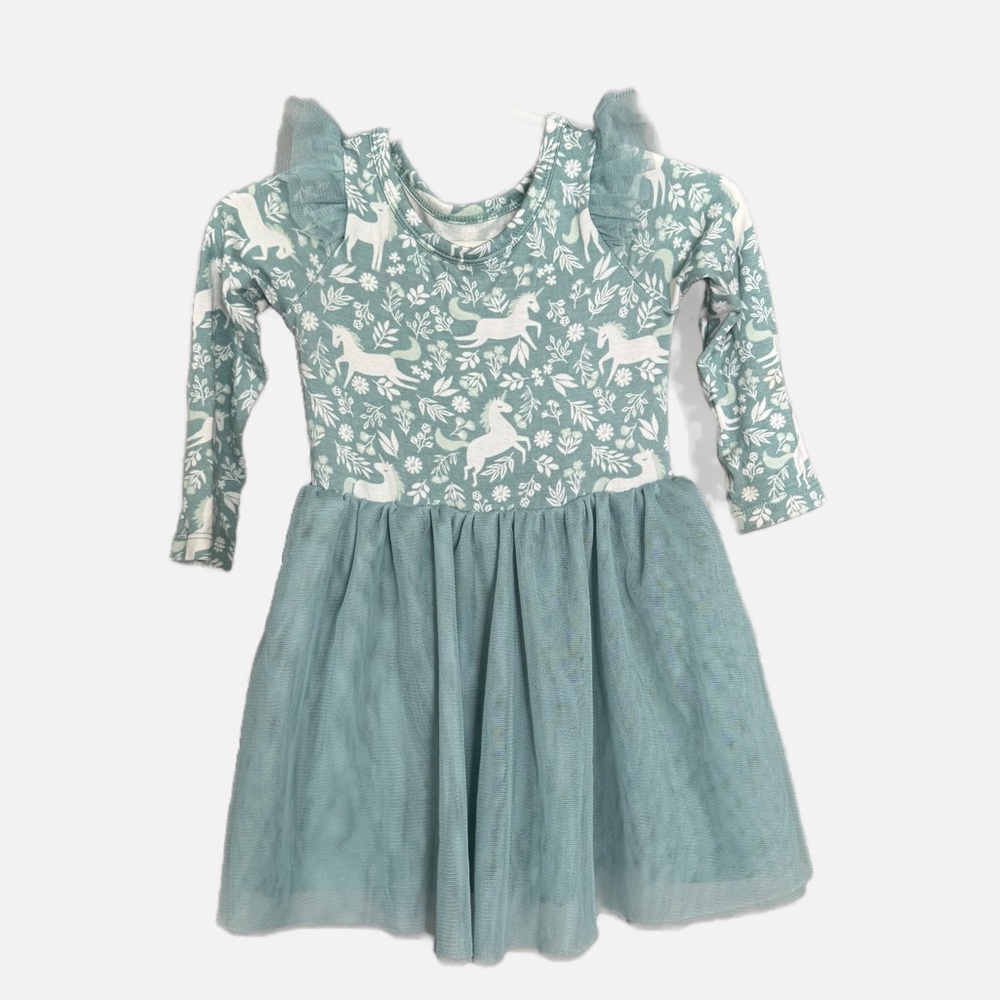 Little Sleepies Play Unicorn Garden Tulle dress